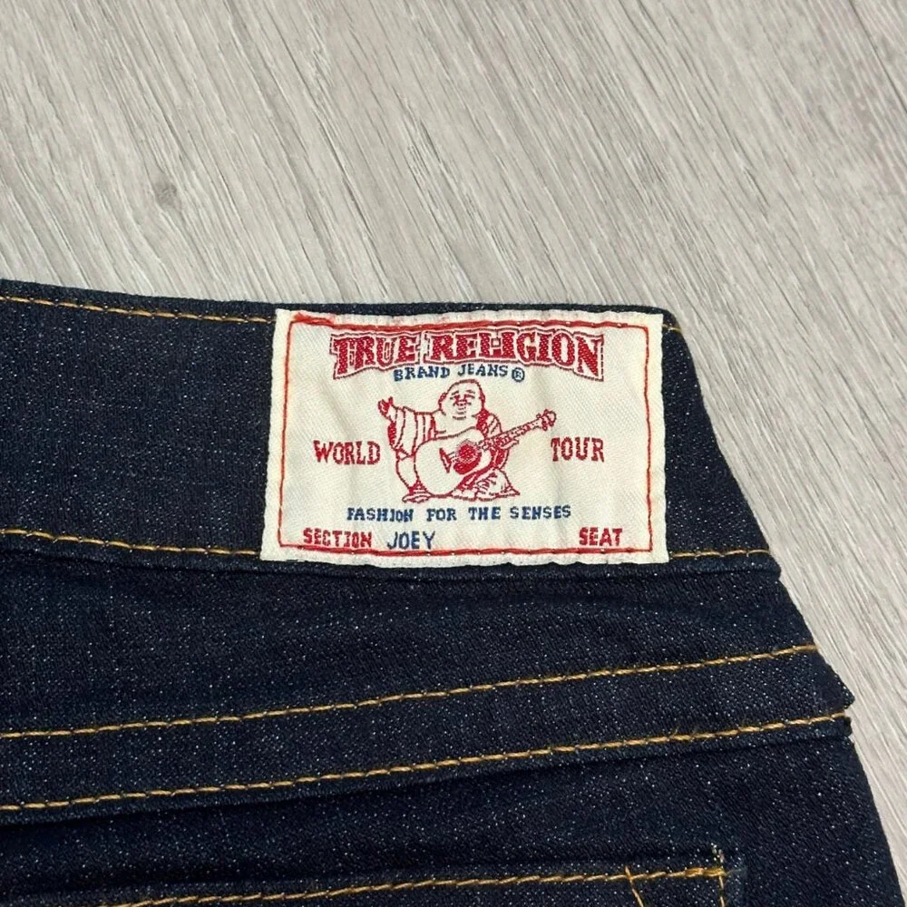 True Religion Joey Twisted Seam Flared Women's Low Rise Denim Jeans - Size 26x34 - Picture 6 of 10